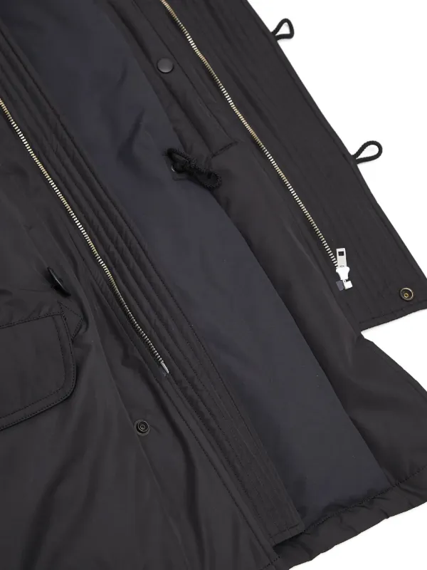 WACKO MARIA Faux fur-lined Hooded Parka | Black | FARFETCH