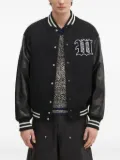 WACKO MARIA Type-2 contrast-sleeves varsity jacket - Black