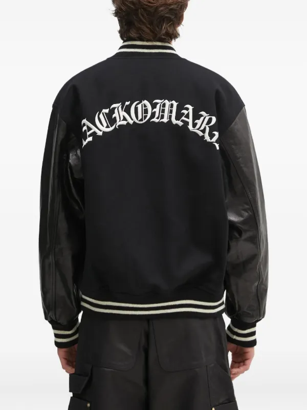 WACKO MARIA Type-2 contrast-sleeves Varsity Jacket | Black