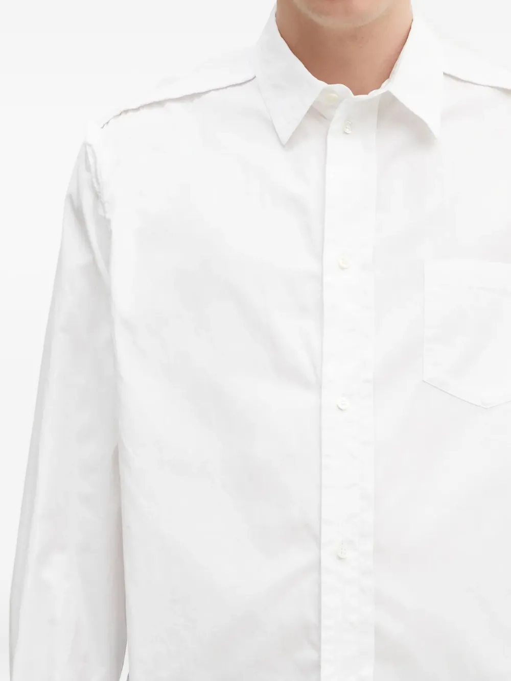 Undercover Popeline overhemd met vlakken Wit
