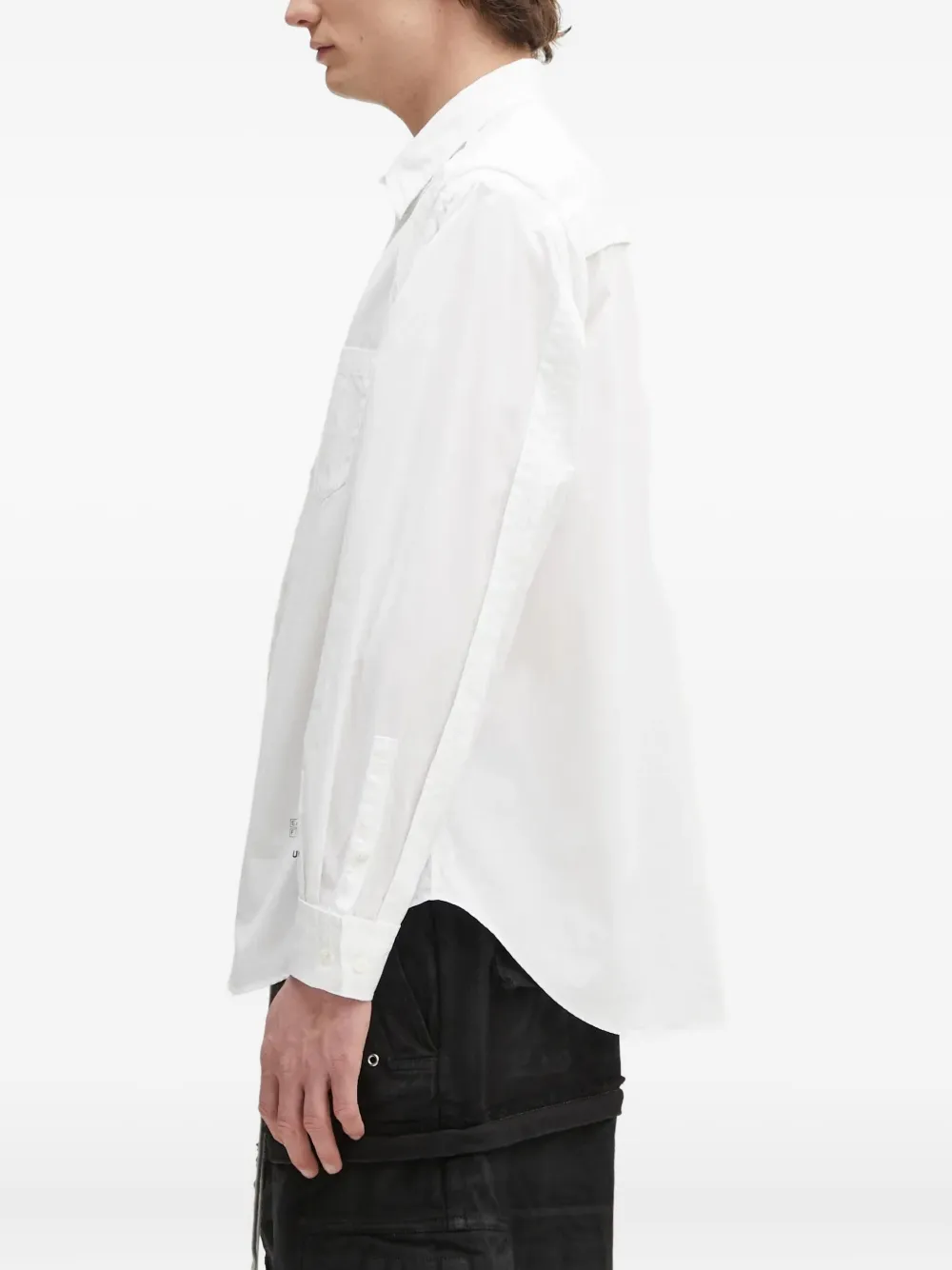 Undercover Popeline overhemd met vlakken - Wit