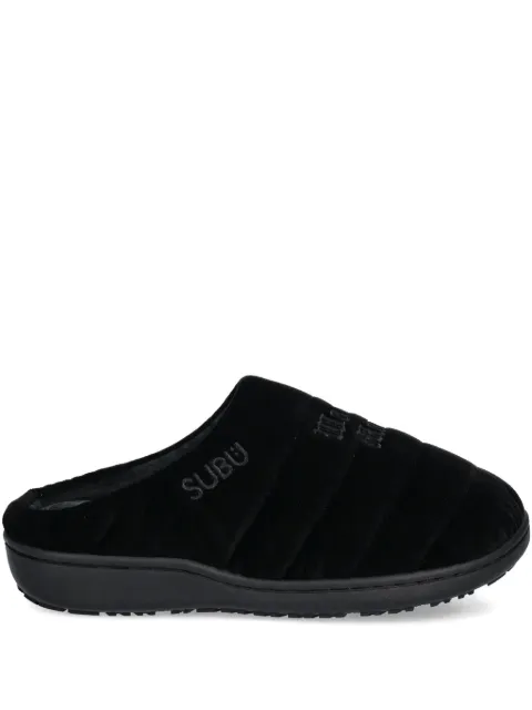 WACKO MARIA quilted embroidered slippers
