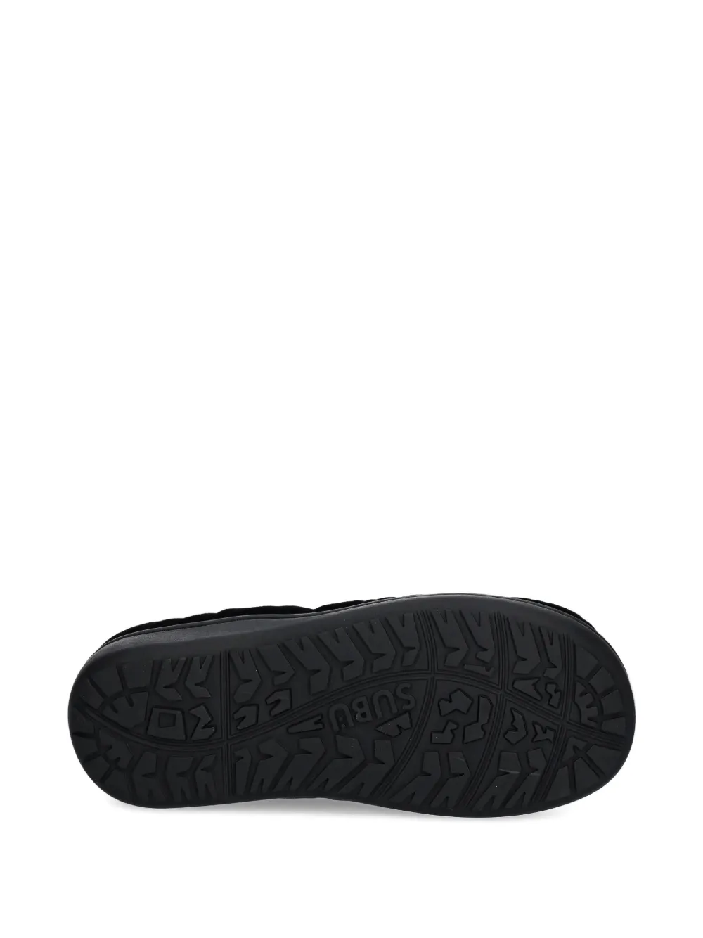 WACKO MARIA Gewatteerde slippers met borduurwerk Zwart