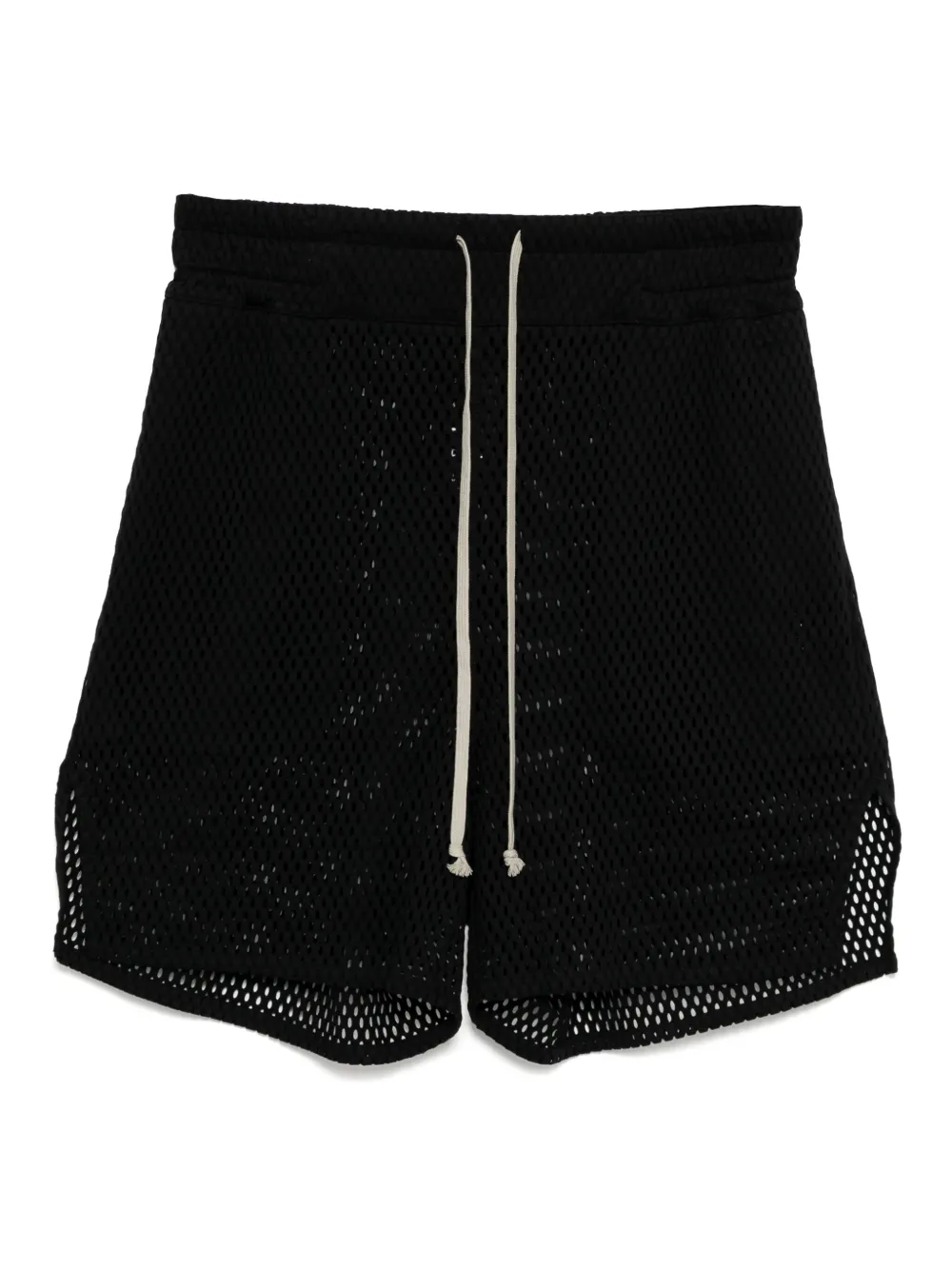 Rick Owens X Champion Bermuda in cotone con cavallo basso - Nero