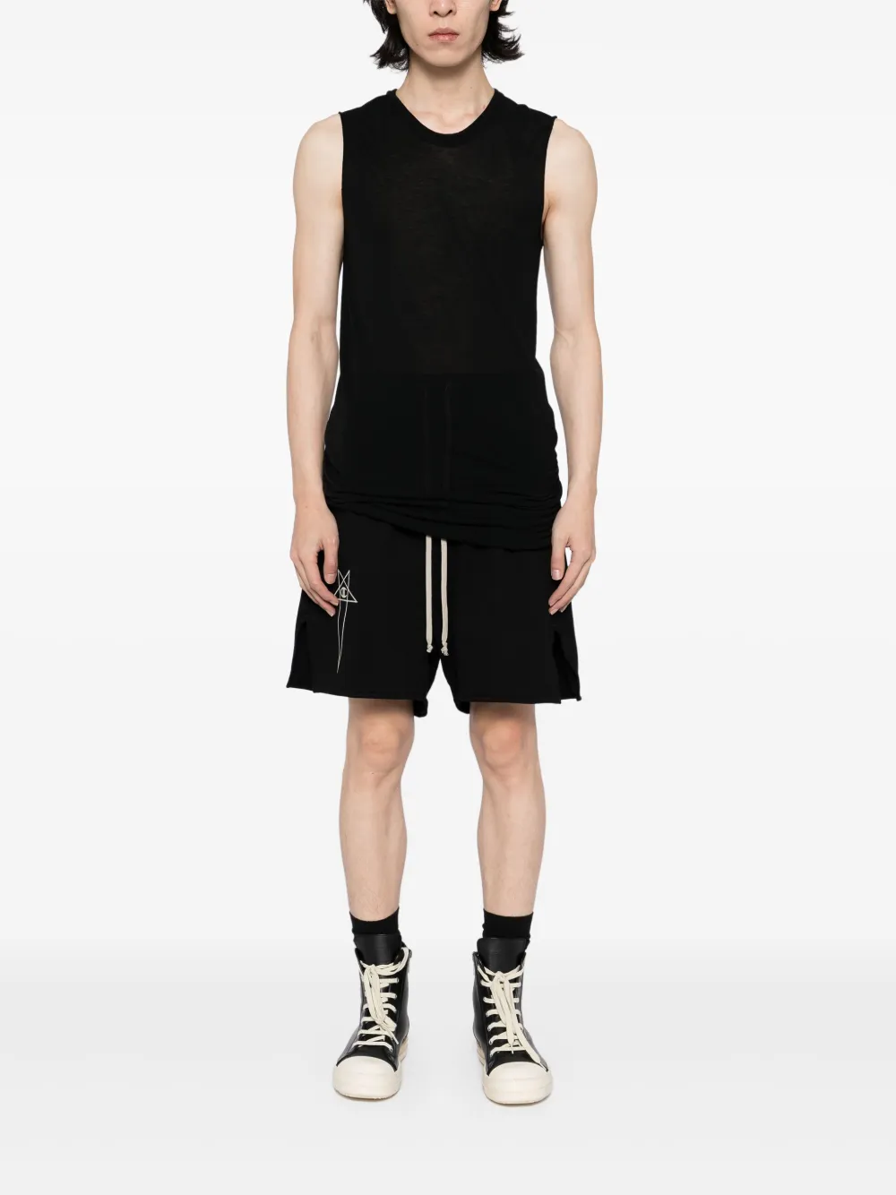 Rick Owens X Champion logo-embroidered drop-crotch shorts | Drop-Crotch Shorts | Image 2