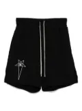 Rick Owens X Champion logo-embroidered drop-crotch shorts - Black
