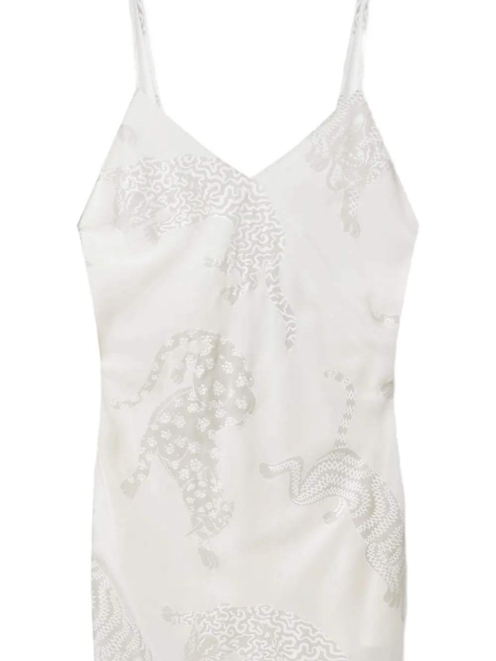 Stella McCartney Mouwloze jurk met luipaardprint Wit