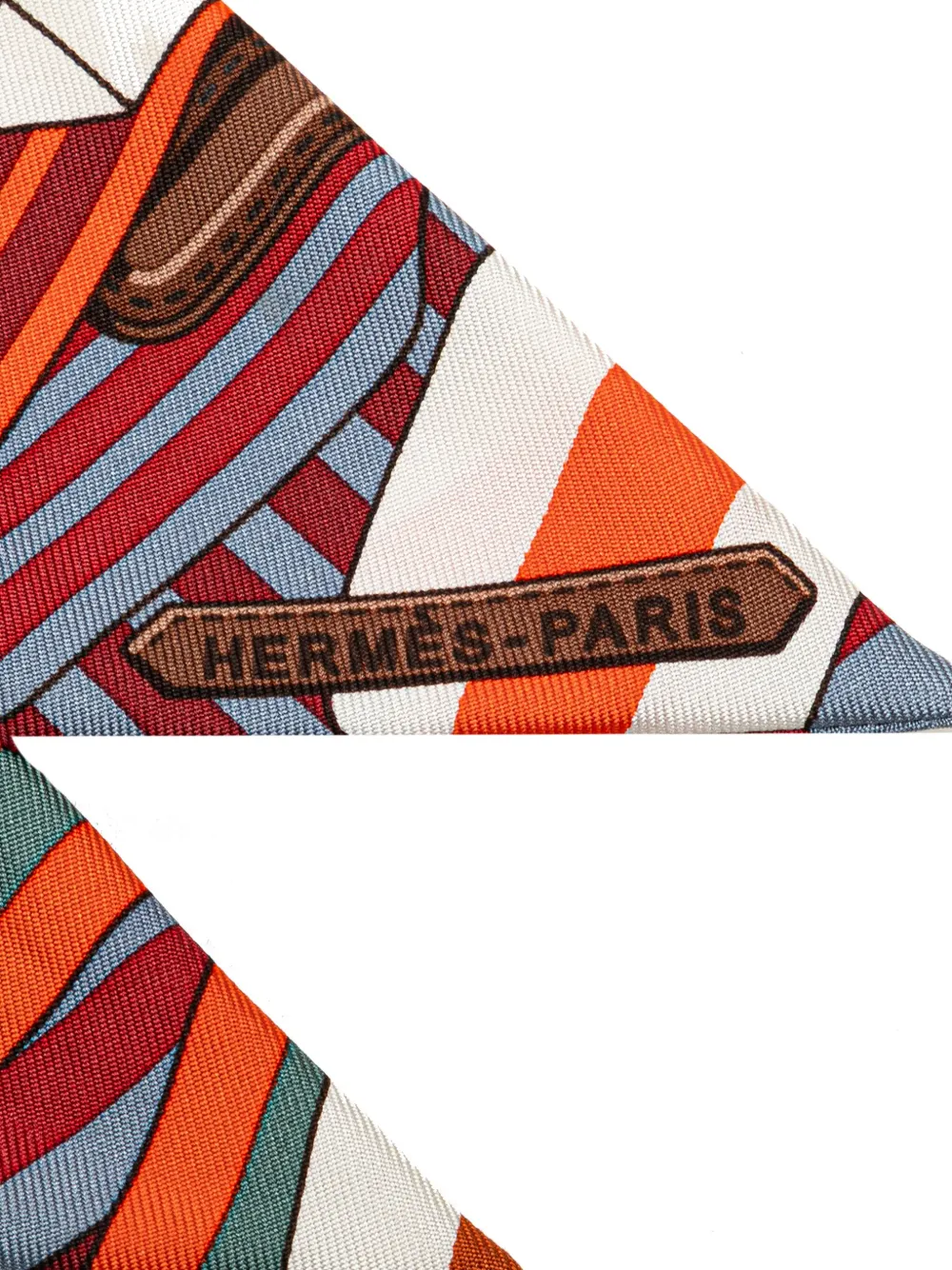 Hermès Pre-Owned mascada Twilly Story de seda del siglo XX | Image 2