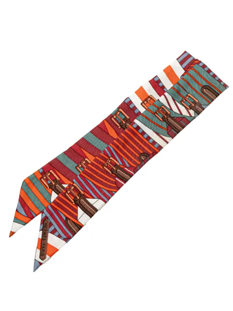 Hermès Pre-Owned 20th Century Sangles Silk Twilly Scarf scarves