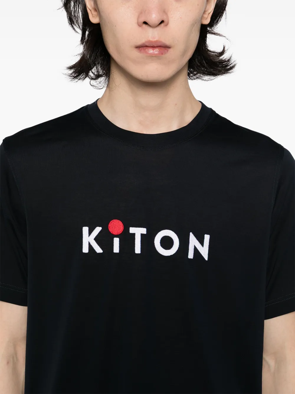 Shop Kiton Embroidered T-shirt
