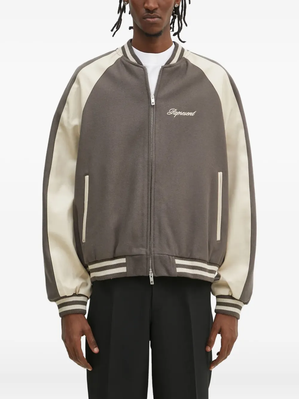 Represent Varsity jacket | Brown | Image 1