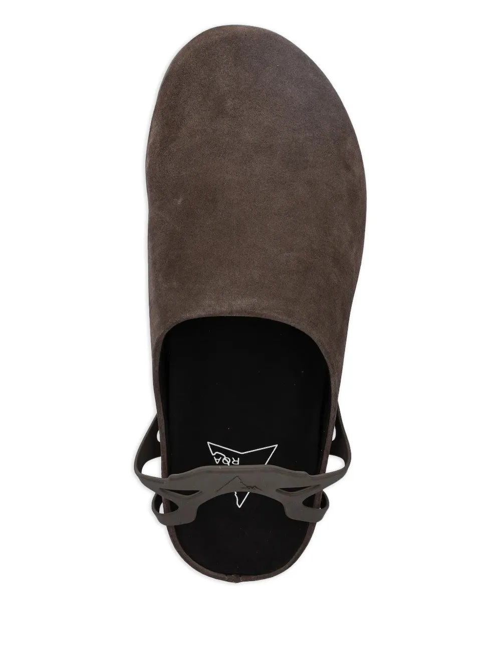 Roa Fedaia Suede Back-strap Mule In Brown