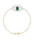 House of Meraki 18K yellow gold Surya emerald and diamonds bracelet