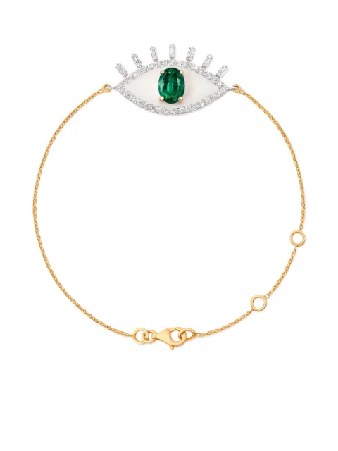 House of Meraki pulsera Surya en oro amarillo de 18kt con diamantes y esmeralda