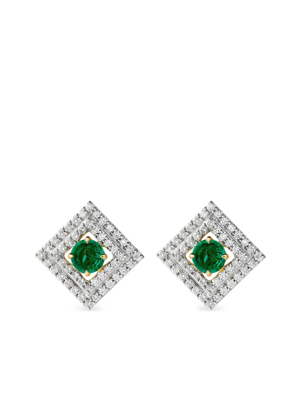 House of Meraki Victoria エメラルド&ダイヤモンド ピアス 18Kイエローゴールド - ゴールドトーン House of Meraki Victoria エメラルド&ダイヤモンド ピアス 18Kイエローゴールド - ゴールドトーン