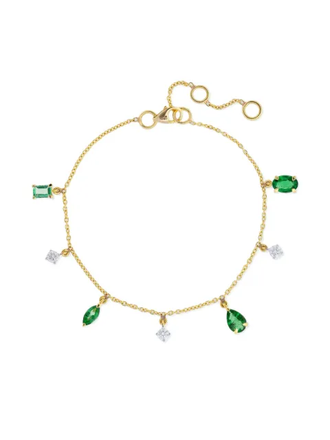 House of Meraki pulsera Vania en oro amarillo de 18kt con diamantes y esmeralda