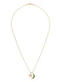 House of Meraki 18K yellow gold Starling emerald and diamonds necklace