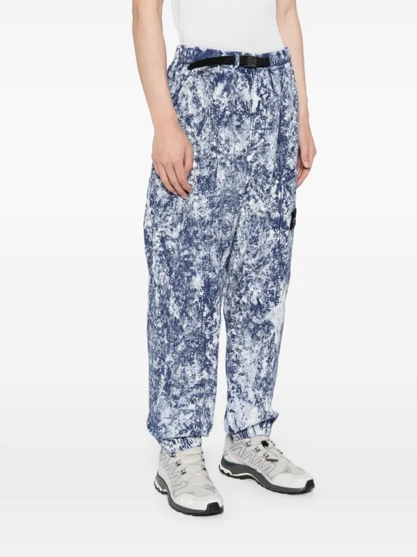 Stone Island プリント カーゴパンツ | ブルー | FARFETCH JP