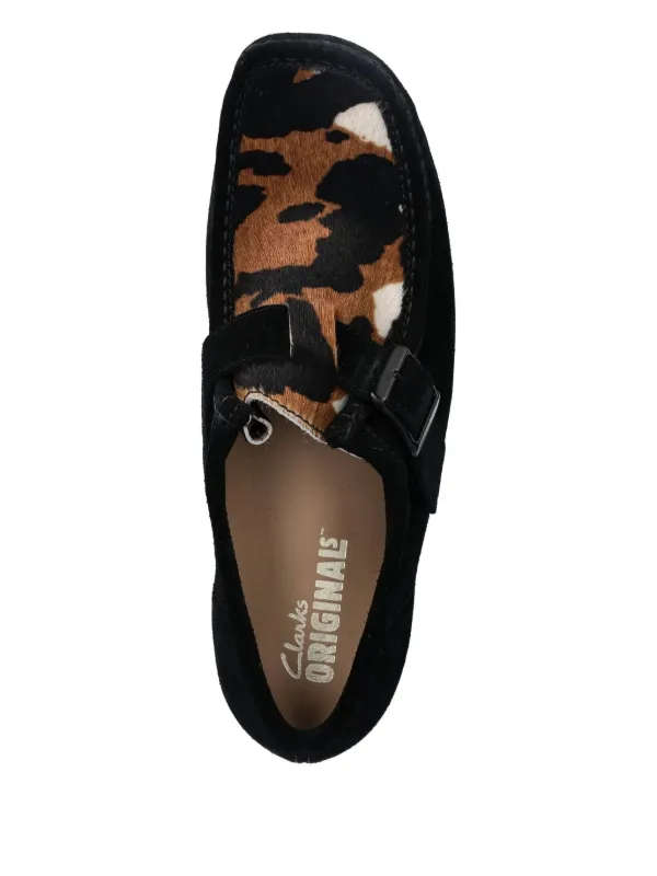 Clarks Originals ヒョウ柄 ローファー ブラック Clarks Originals レオパード ローファー | ブラック | FARFETCH JP