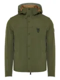 Moncler Grenoble hooded logo-patch jacket - Green