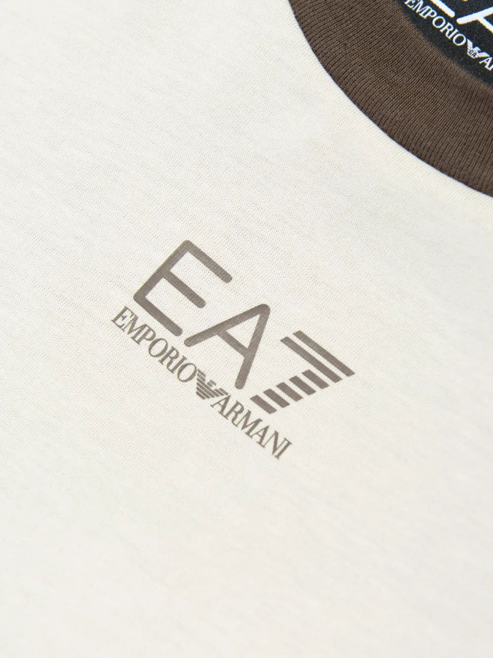 Emporio Armani Kids T-shirt met logoprint Beige