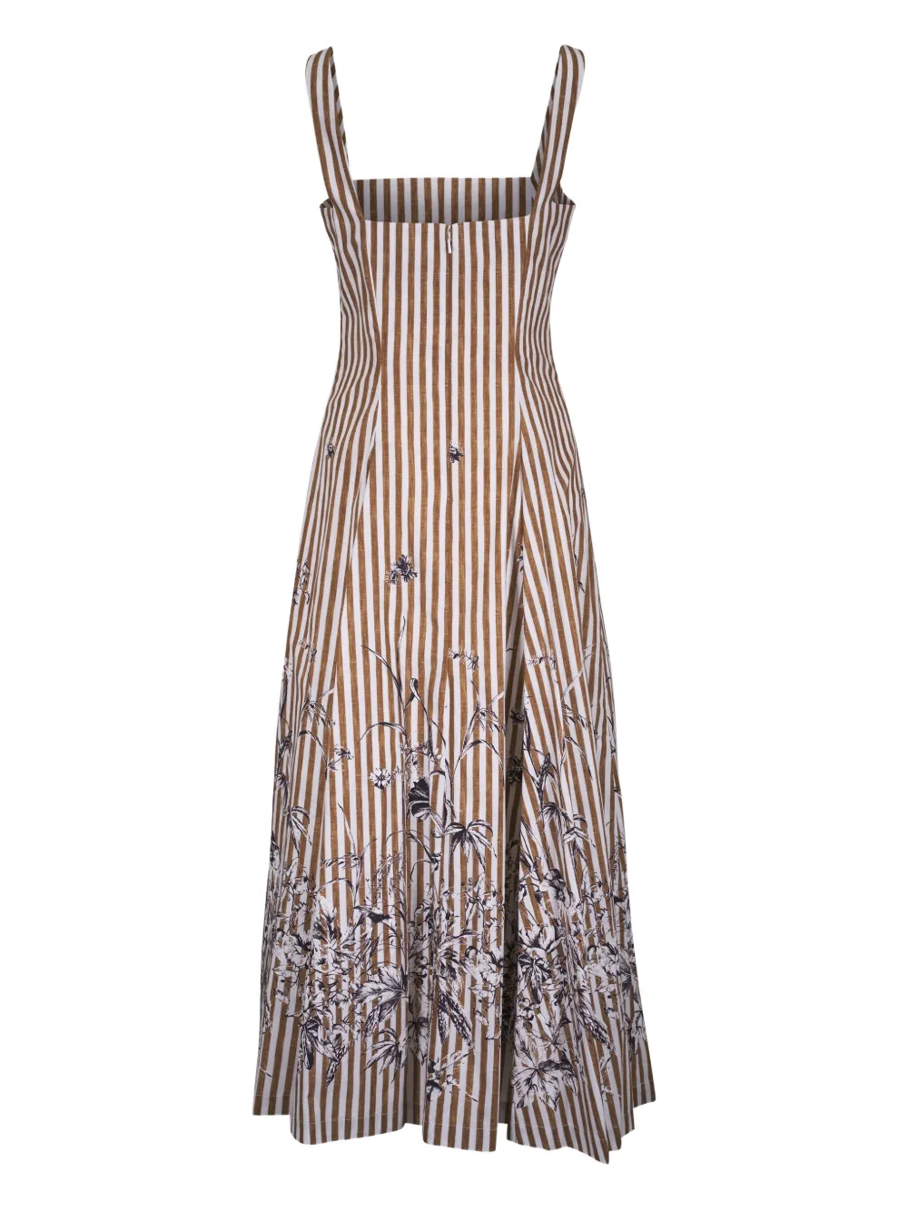 Lela Rose Caitlin striped midi dress - Bruin