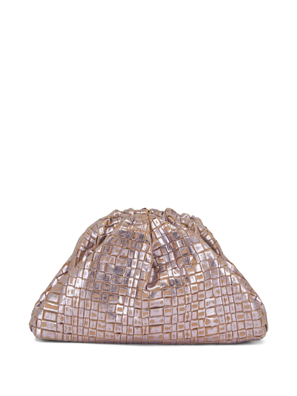 Maria La Rosa Game Laminated clutch bag - Metallic