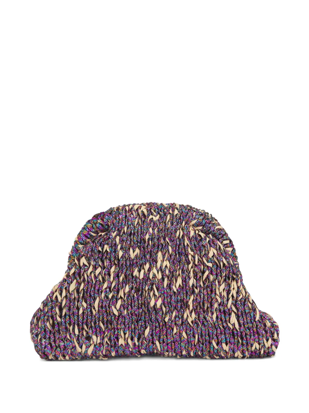 Maria La Rosa mini Game woven clutch bag - パープル Maria La Rosa mini Game woven clutch bag - パープル