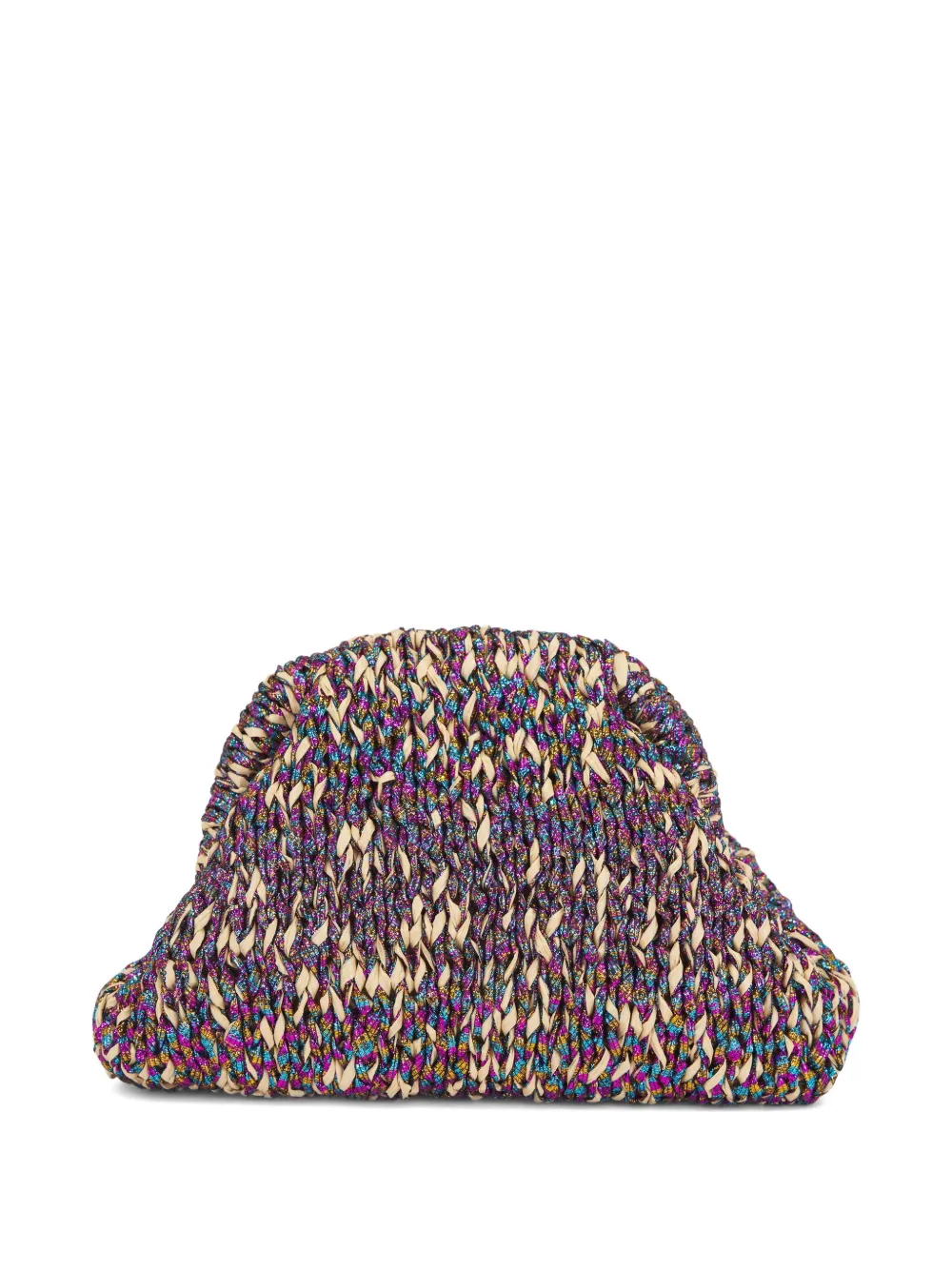 Maria La Rosa mini Game woven clutch bag - Paars
