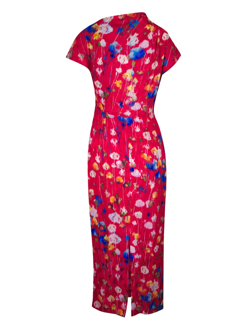 Lela Rose floral-jacquard maxi dres - Rood