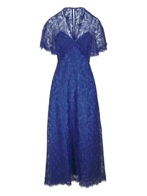 Lela Rose vestido midi con encaje