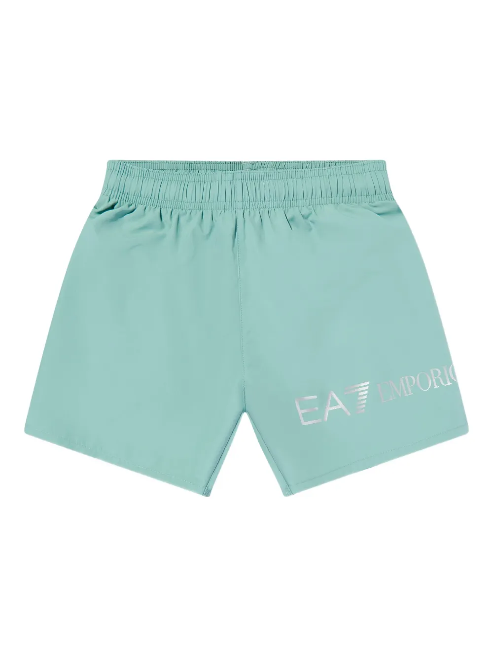 Emporio Armani Kids logo-print swim shorts - グリーン Emporio Armani Kids logo-print swim shorts - グリーン