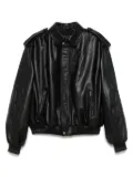 Manokhi zip-up leather jacket - Black