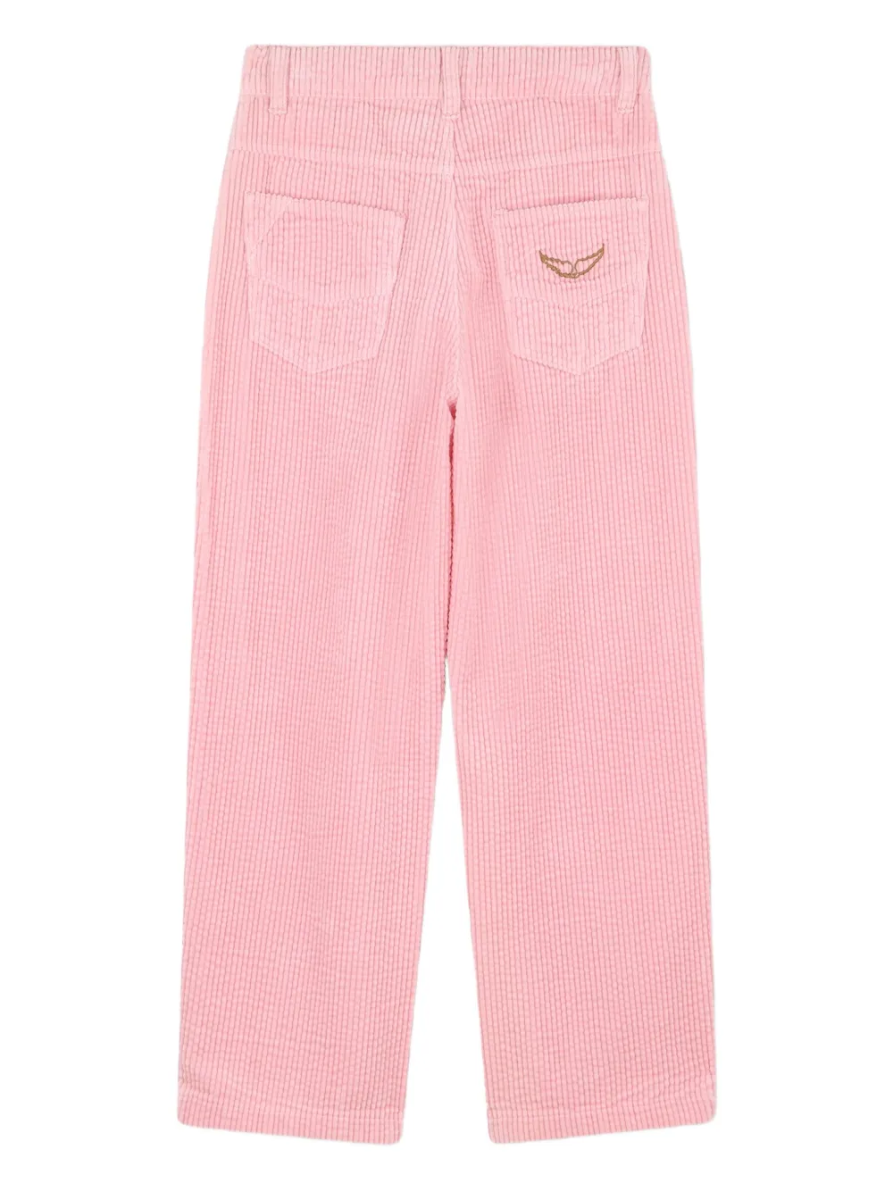Zadig & Voltaire Kids Ribfluwelen broek Roze