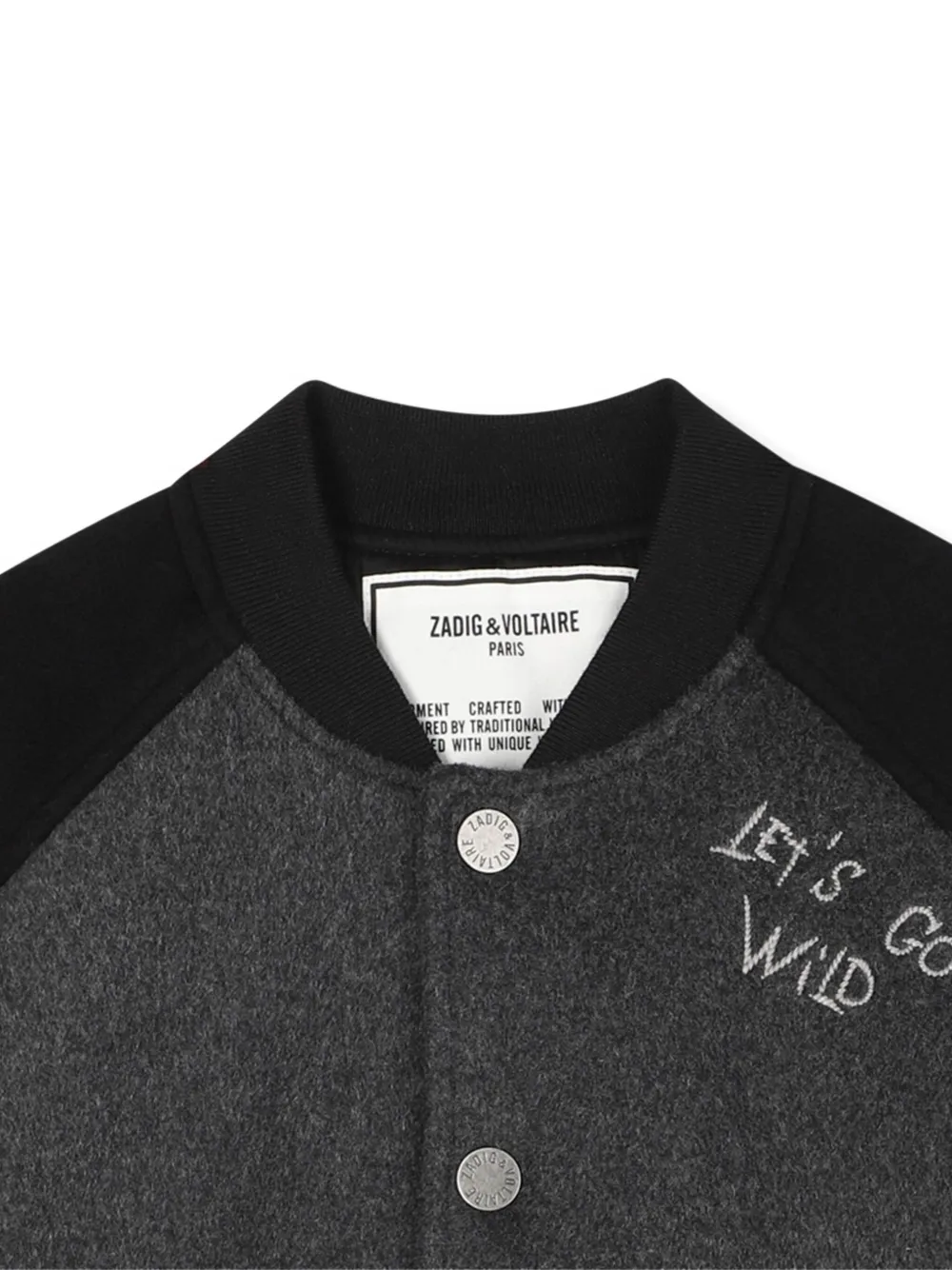 Zadig & Voltaire Kids Bomberjack met vlakken Zwart