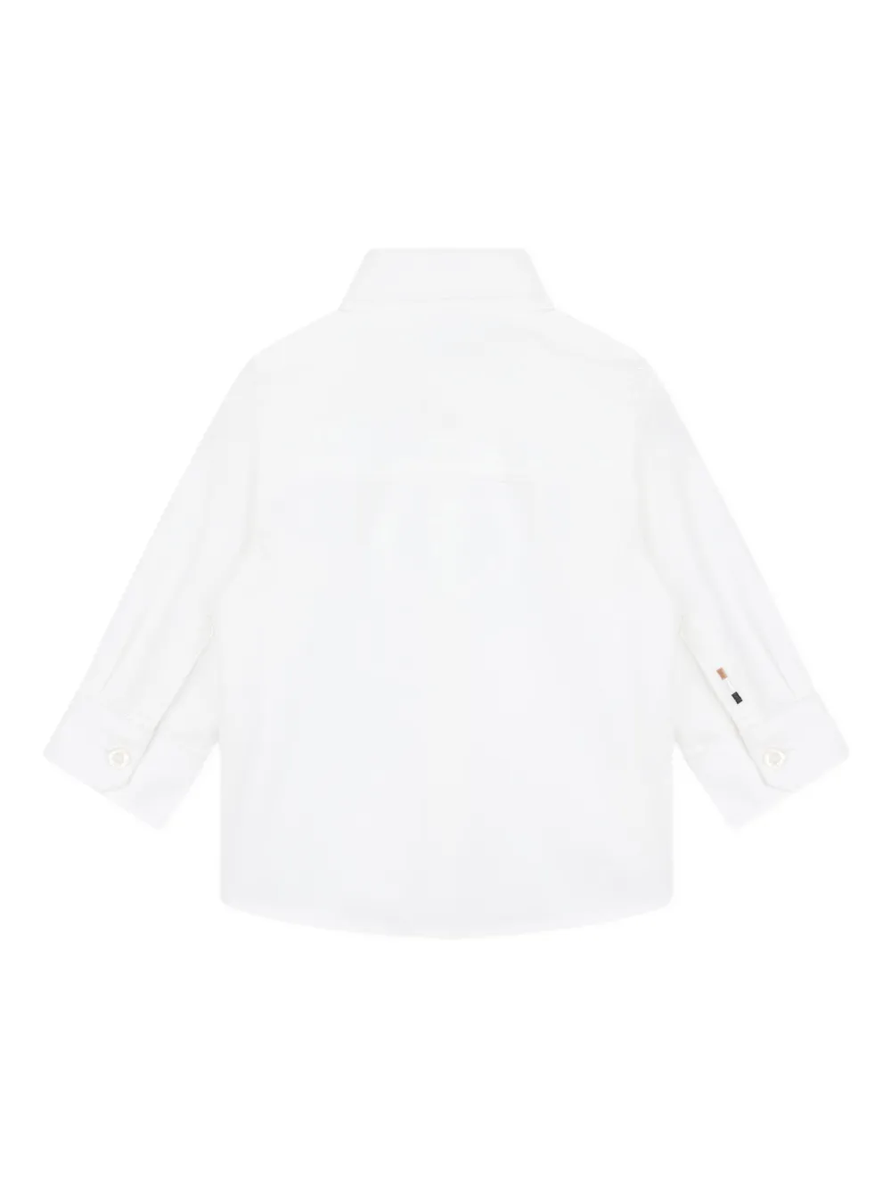 BOSS Kidswear Shirt met borduurwerk en lange mouwen Wit