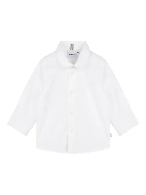 BOSS Kidswear long-sleeved embroidered shirt