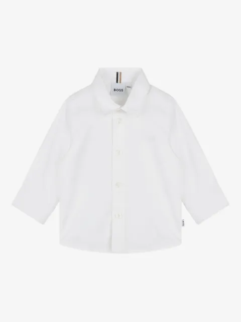 BOSS Kidswear long-sleeved embroidered shirt