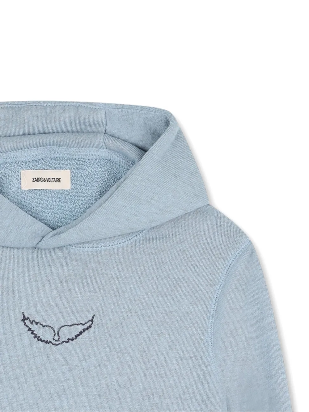 Zadig & Voltaire Logo-embroidered Hoodie In Blue