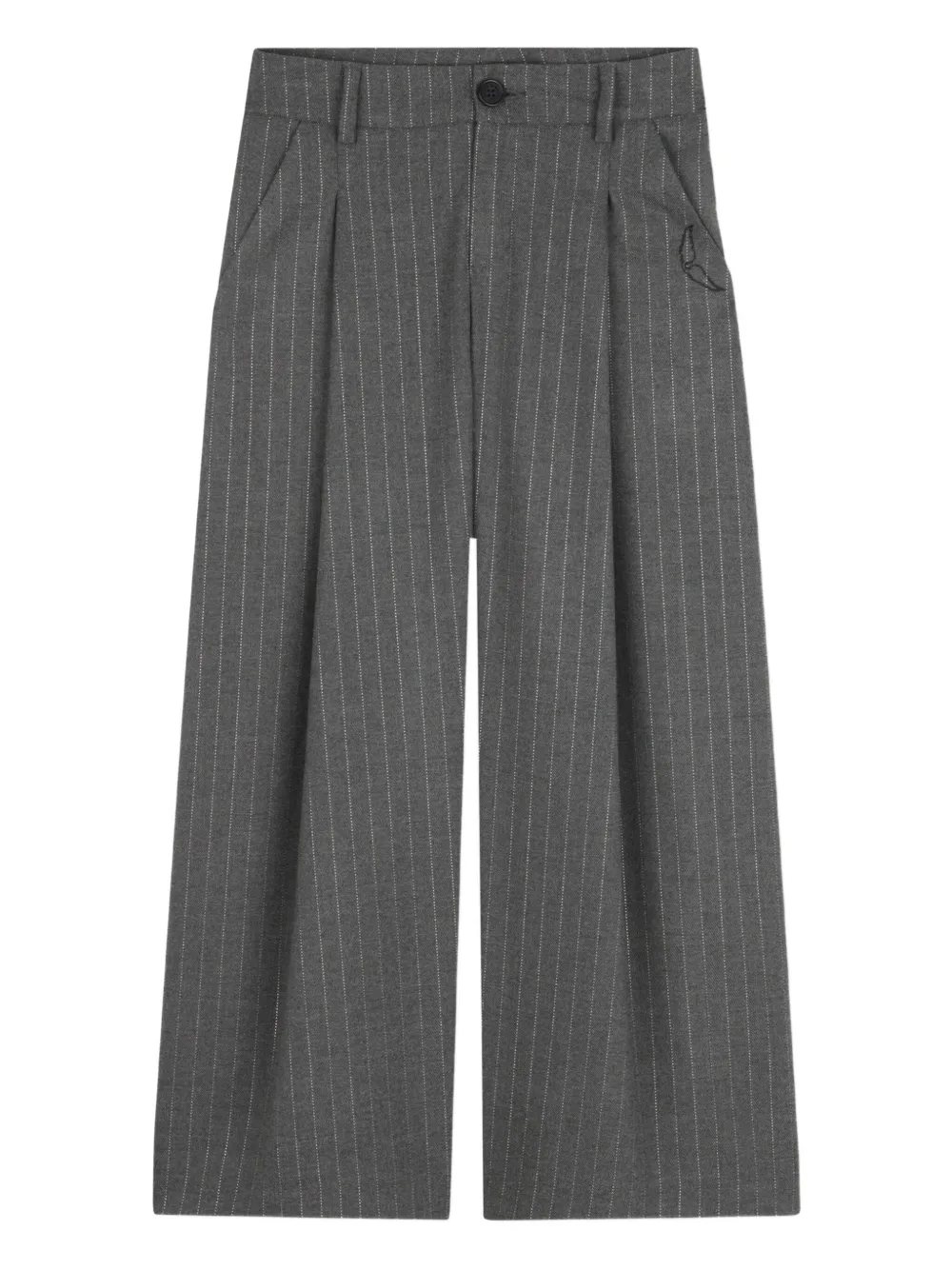 Zadig & Voltaire Kids Broek met krijtstreep Grijs