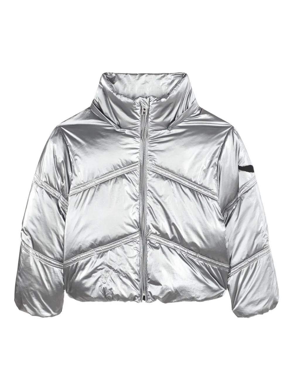 Zadig & Voltaire Kids Donsjack met metallic-effect Zilver