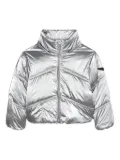 Zadig & Voltaire Kids metallic puffer jacket - Silver