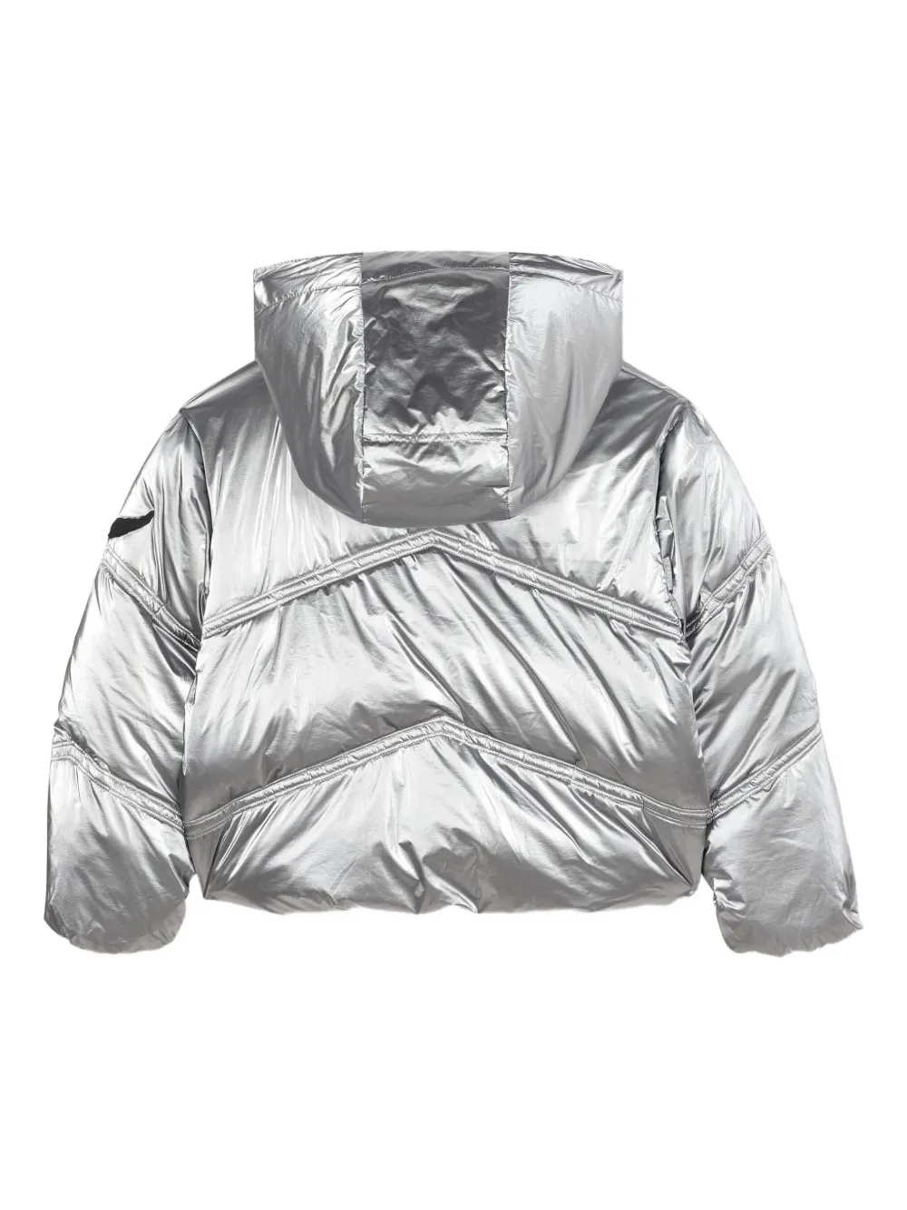 Zadig & Voltaire Kids Donsjack met metallic-effect Zilver