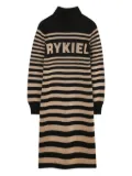 SONIA RYKIEL ENFANT striped turtleneck dress - Black