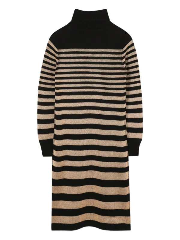 SONIA RYKIEL ENFANT robe-pull Rayée à Col Roulé Noir FARFETCH MA