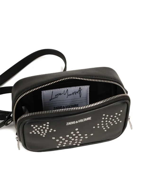 Zadig & Voltaire Kids Bolsa De Ombro Com Tachas | Preto | FARFETCH BR