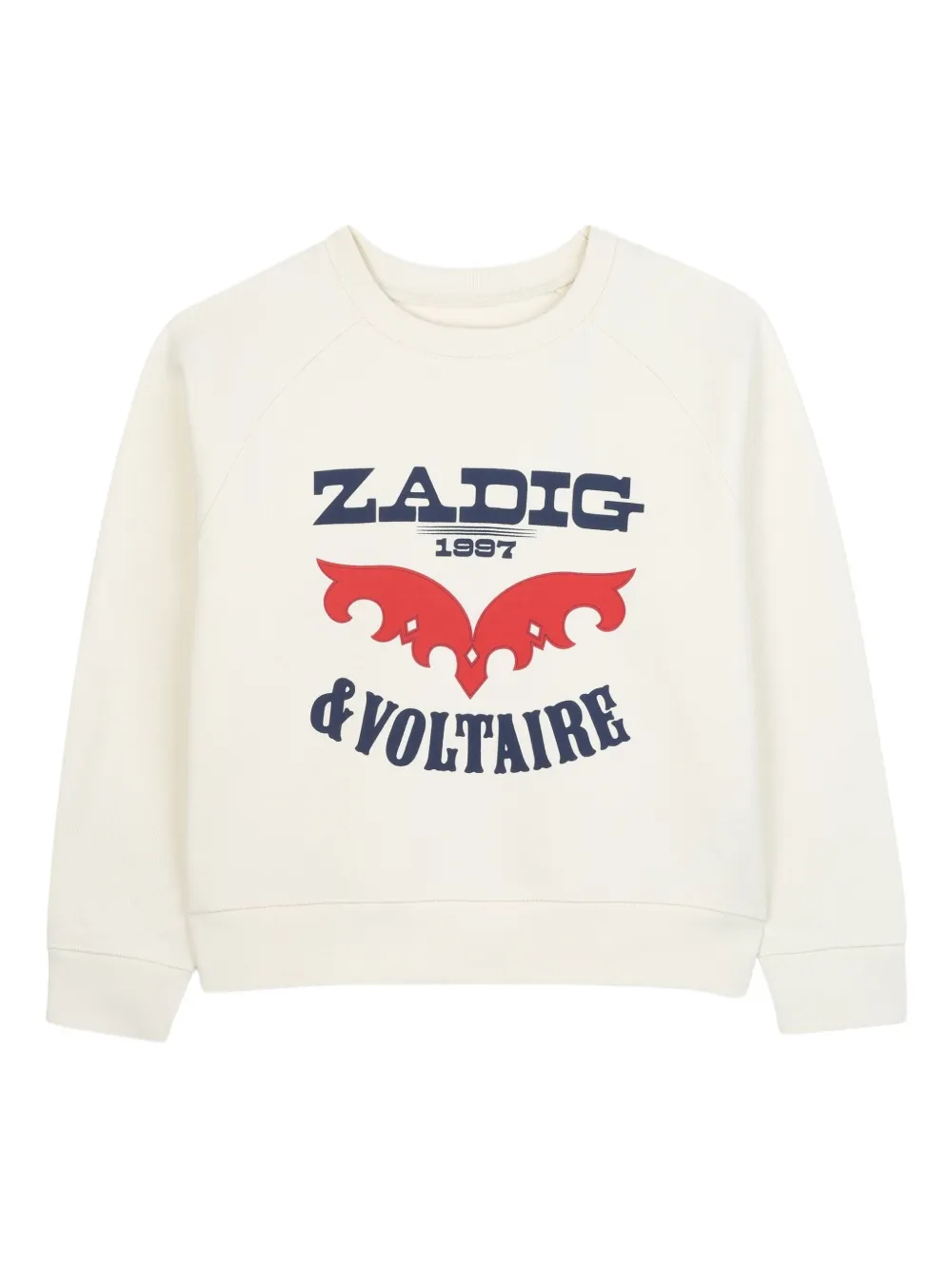 Zadig & Voltaire Kids Sweater met grafische print Wit