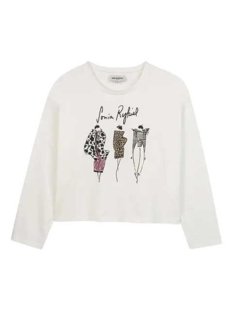 SONIA RYKIEL ENFANT illustrated-graphic long-sleeve sweatshirt