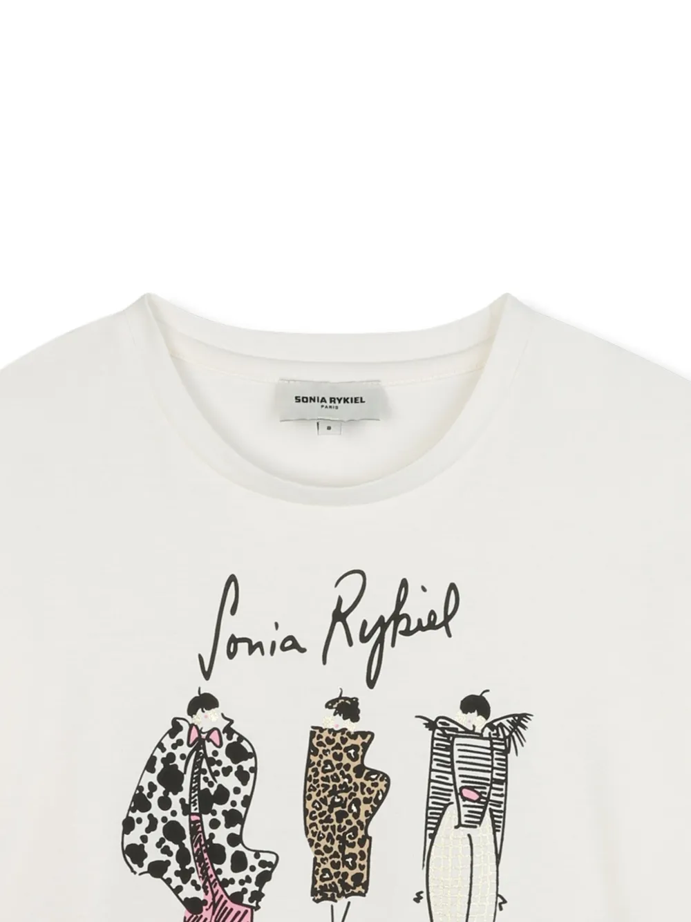 SONIA RYKIEL ENFANT Sweater met grafische print en lange mouwen Beige