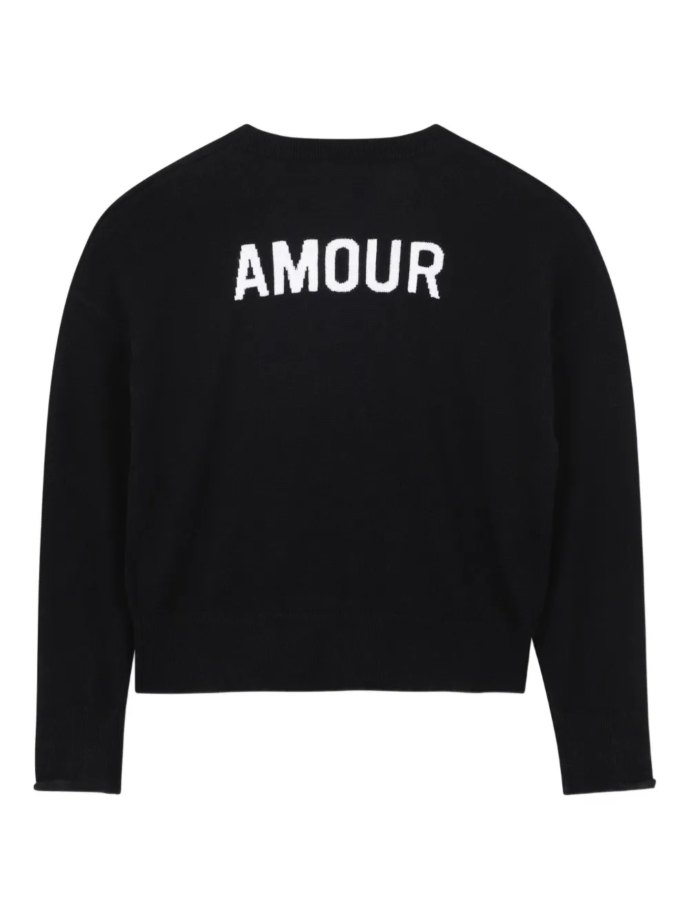 Zadig & Voltaire Kids Gebreide trui met V-hals Zwart